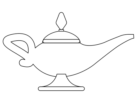 Genie Lamp Coloring Page